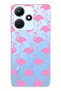 Infinix Hot 30I Compatible Flamingo Patterned Transparent Phone Case