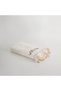 Leyna Hand Face Towel Women's 100% Organic Cotton Hand Embroidered Cream 50X90 cm