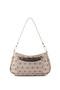 Monogram Printed Vizon Shk307 Faux Leather , 2 Compartments, Pocket and Card Holder Details, Handbag and Shoulder Bag