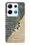 Infinix Note 30 Compatible Vintage Newspaper Collage Patterned Transparent Phone Case