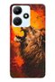 حافظة هاتف شفافة متوافقة مع هاتف Infinix Hot 30i Aslan منقوش