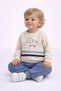 Baby Boy Elephant Embroidered 2-Piece Tracksuit Set – 2Yarn m Transitional Bottom Top 2-Piece Set 3-12 Months - 2