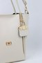 Cream Women's Shoulder Bag Gold Detailed Daily Stylish Tote Bag - 3