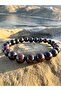 8 mm Garnet-Garnet (Lal) Stone Men's Women's Natural Stone Bracelet a Quality - 4