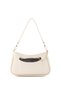 Cream Shk307 Faux Leather , 2 Compartments, Pocket and Card Holder Details, Hand and Shoulder Bag Details