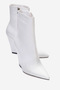 White Leather Pointed Toe Wedge Heeled Women's Boots Polly - 2