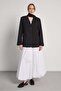 Women's Black Scarf Detailed Lined Jacket 31001 - 2