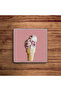 Colorful Coconut and Avocado Themed Natural Stone Travertine Coasters Set of 4 - 5
