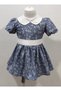 Girl's Blue and White Floral Dress 0 - 5 Years Old - 6
