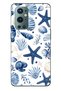 One Plus 9 Pro Compatible Starfish and Shells Patterned Transparent Phone Case