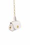 Genuine Leather Mini Charm Bag - 7.5 cm Gold Chain Holster - 4