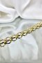 Chain Model Zircon Stone Gold Bracelet