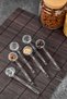 6-Piece 1000ml Glass Coffee/Herbal Tea/Beverage Jars with 6 Origami Spoons, 21 Transparent Labels Gift - 3
