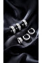 316L Steel Silver Color Zircon Stone Hoop Earrings Set - 4