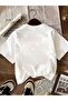 Women's V-Neck Bow Printed Black/White T-Shirt Oversized Casual - 6