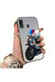 Samsung Galaxy A30 Compatible Silicone Edge Hard Back Anti-Fall Phone Case Motorcycle Patterned - 3