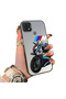 Oppo A15S Compatible Silicone Edge Hard Back Anti-Fall Phone Case Motorcycle Patterned - 3