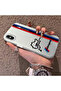 Silicone Edge Hard Back Anti-Fall Phone Case Compatible with iPhone X Bmw Patterned