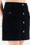 Women Textured Mini Skirt, Black - 3