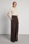Women's Brown High Waist Pleated Detailed O Oversized Trousers 31029 - 2