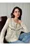 Embroidered Romantic Cardigan Women's Wheat - 4