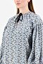 Women Tie Neck Long Sleeve Floral Pattern Blouse, Multicolor - 3