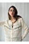 Embroidered Romantic Cardigan Women's Wheat - 2