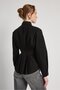 Women's Black Classic Shirt with Waist Detail 31002 - 6