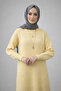 Yellow Crew Neck Oversized Women's Knitwear Tunic - 5