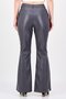 Women Regular Fit Plain Flare Leg Pants, Grey - 2