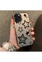 iPhone 13 Pro Max Compatible Silicone Edge Hard Back Anti-Fall Phone Case Stars Patterned