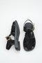 Women's Black Suede Buckle Detail Flat Sole Sandals - 3