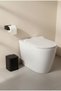 Adhesive Metal Toilet Paper Holder – Modern Wc Paper Holder – Matte Black / White - 2