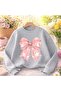 Ghost Themed Bow Printed Crew Neck Women's Plain Sweatshirt