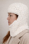 Balaklava Puffy Hand Knitted Headgear Beanie - 2