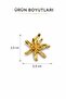 Women's Yellow Roselle Steel Stud Earrings - Large Flower Design - 3