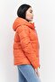 Women Quilted Puffer Jacket, Orange - 3