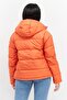 Women Quilted Puffer Jacket, Orange - 2