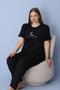 Women's Plus Size Printed Short Sleeve Dublin Fabric Knitted Pajama Set - 2
