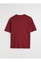 Burgundy Crew Neck Men's T-Shirt - 7