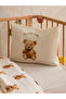 Ecru Teddy Bear Printed Baby Duvet Cover Set - 2