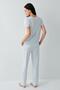 Women's V-Neck Lace Pajama Set 50% Cotton 50% Modal – Short Sleeve, Full Fit, Soft - 3