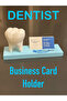 Dentist Business Card Holder Decorative Desktop Business Card Stand with Tooth Figure Office Accessory