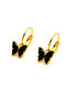 Butterfly Design Zircon Stone Clip-On Earrings for Pierced Ears - 2