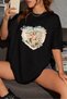 Colorful Oversized Unisex with Love and Devotion Printed Summer Tshirt