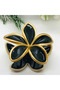 Gold Patterned Lotus Buckle Women's Latch Buckle Large Size Acrylic Buckle - 2