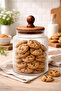 1200 ml Acacia Lid Sectioned Glass Jar – Stylish Ribbed Design, Airtight Storage Container - 2
