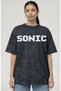 Sonic Cartoon Movie Back Printed Unisex Oversized Vintage Washed T-Shirt - 2