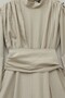 High Collar Pleated Detailed Pocketed Belted Strawberry Jumpsuit - Mink - 6