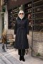 Plus Size Leopard Detail Inside Detail Battal Araboy Zippered Women's Trench Coat
